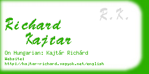 richard kajtar business card